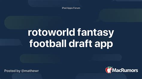 rotoworld fantasy football forum